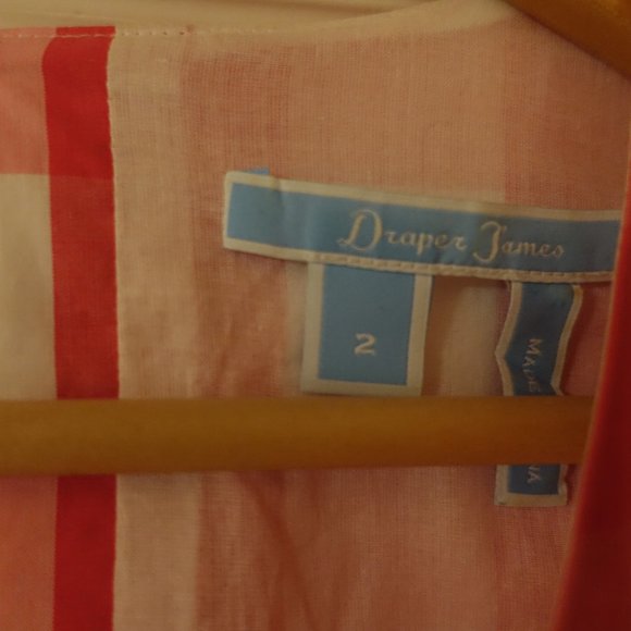 Draper James Pink and White Checkered Romper - Picture 3 of 6